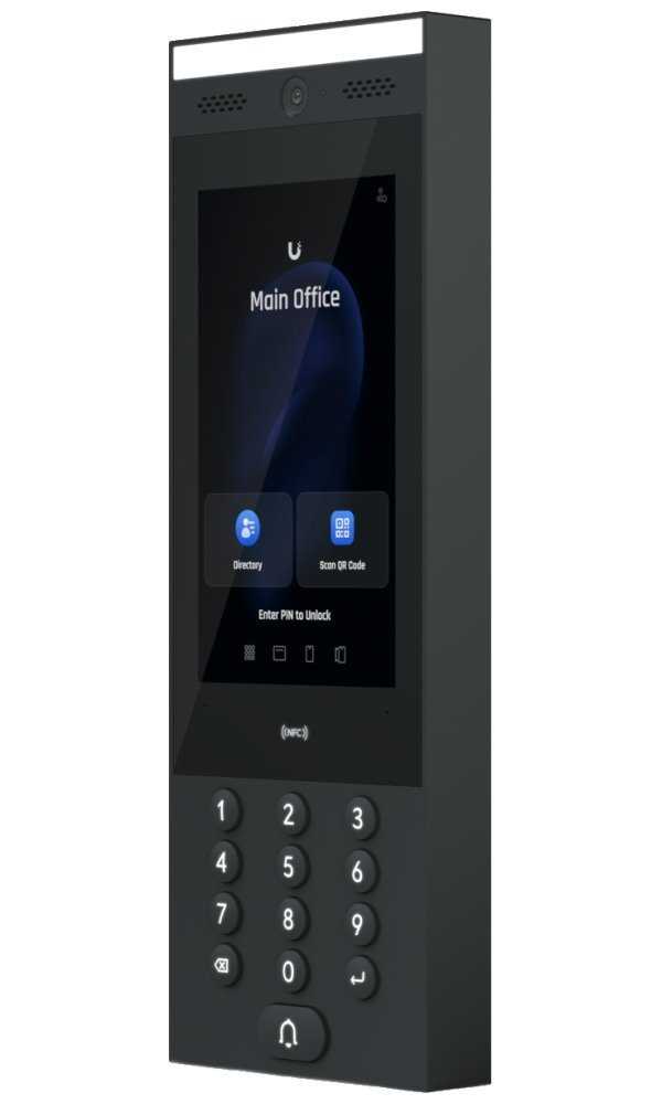 Ubiquiti UniFi Access Intercom - Interkom, 8Mpx kamera, obousměrné audio, 7" dotykový displej, IP65, černá