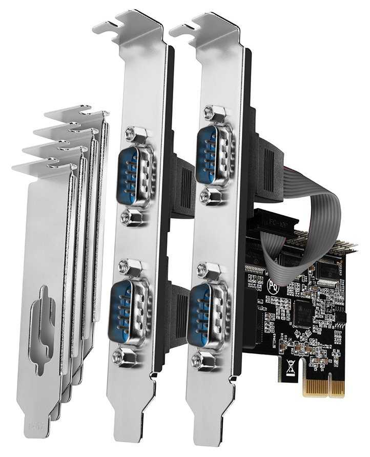 AXAGON PCIe řadič 4x sériový port (RS-232) / PCEA-S4N / 250 kbps / LP bracket
