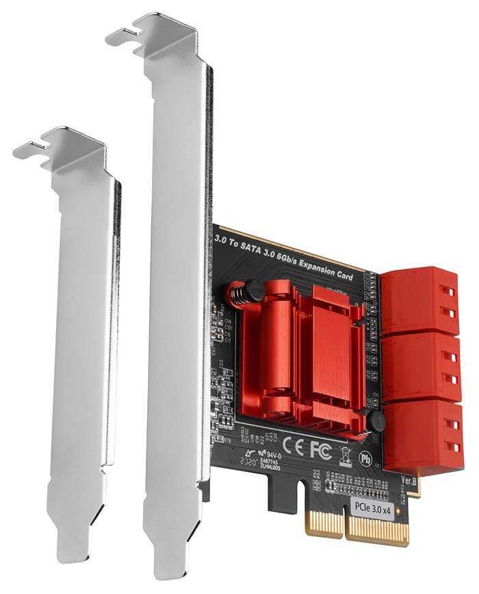 AXAGON řadič do PCIe pro 6x interní SATA 6G / PCES-SA6 / ASM1166 / SP & LP