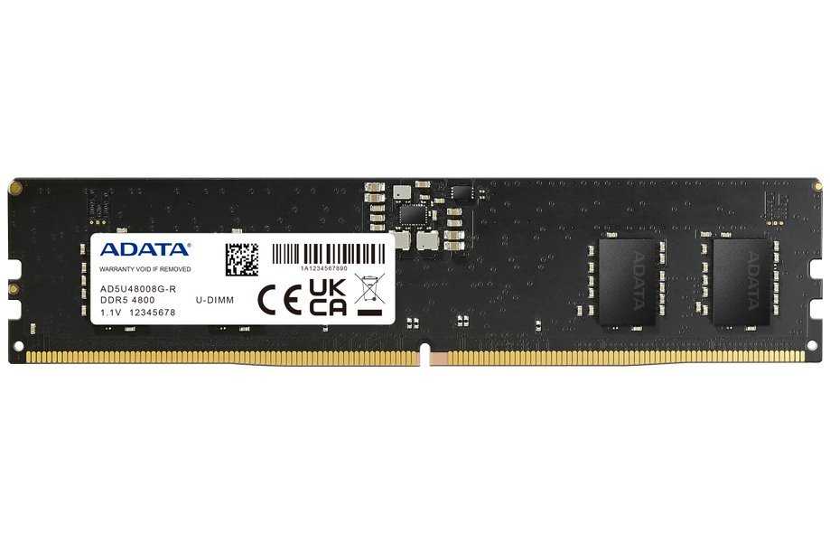 ADATA Premier 8GB DDR5 4800MT/s / DIMM / CL40 / 1,1V / Černá