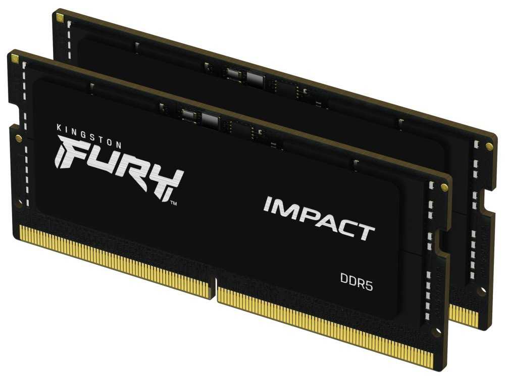 KINGSTON FURY Impact 32GB DDR5 4800MT/s / CL38 / SO-DIMM / KIT 2x 16GB