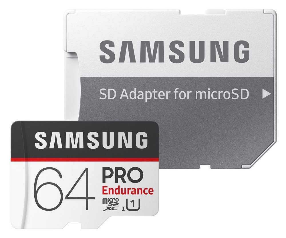 SAMSUNG PRO Endurance MicroSDXC 64GB + SD Adaptér / CL10 UHS-I U1