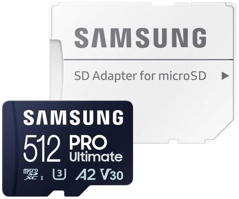 SAMSUNG PRO Ultimate MicroSDXC 512GB + SD Adaptér / CL10 UHS-I U3 / A2 / V30