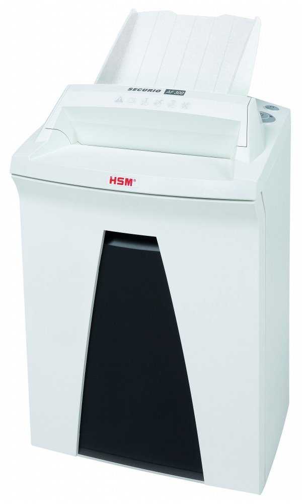 HSM skartovačka SECURIO AF300/ formát A4/ velikost řezu 4,5x30mm/ stupeň utajení (DIN) P-4/ automatický podavač/ bílá