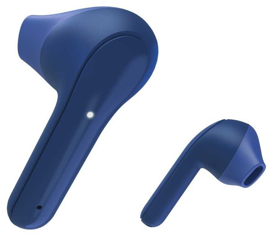 HAMA bezdrátová sluchátka + mikrofon Freedom Light/ TWS/ BT/ 102 dB/ pecky/ nabíjecí pouzdro/ modrá
