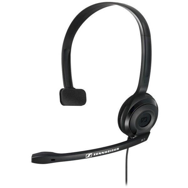 SENNHEISER headset náhlavní PC 2 CHAT / 2 x 3,5 mm Jack / citlivost 95 dB/mW / černý