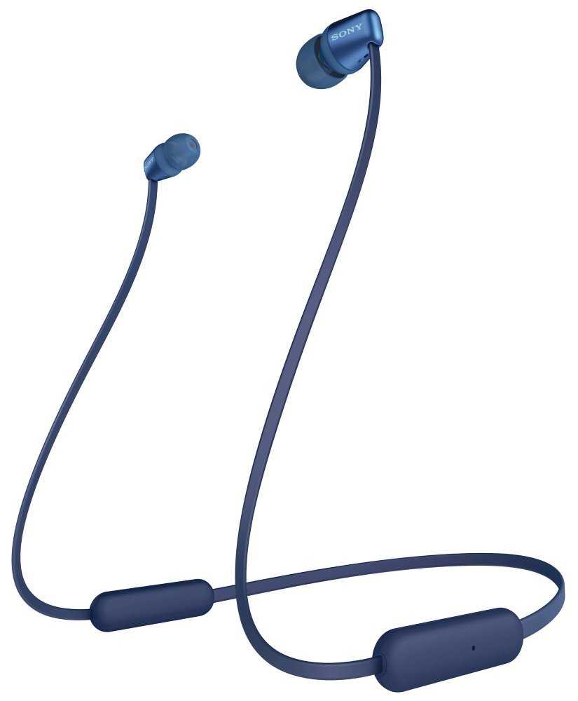 SONY headset do uší WI-C310/ sluchátka bezdrátová + mikrofon/ USB-C/ Bluetooth/ modrý
