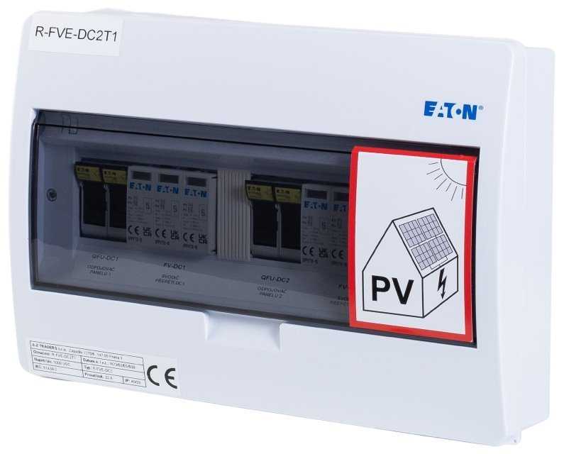 Solarmi DC23 osazený rozvaděč pro fotovoltaiku, 2x svodič, 2x odpojovač, pojistky, 1000V