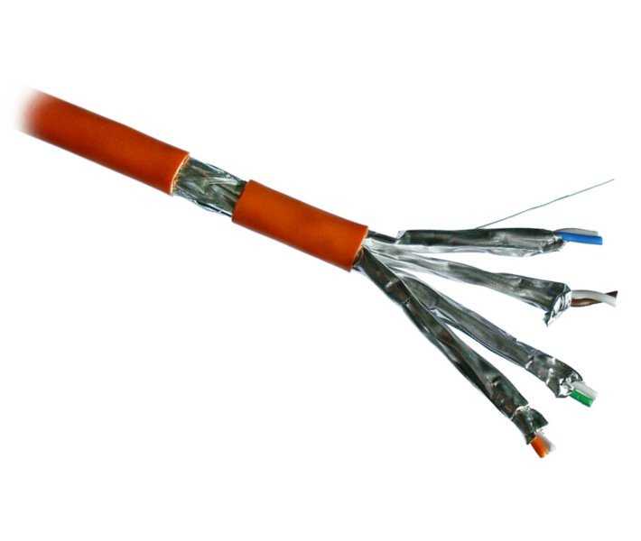DATACOM S/FTP drát CAT7  LSOH Eca 500m cívka, plášť oranžový