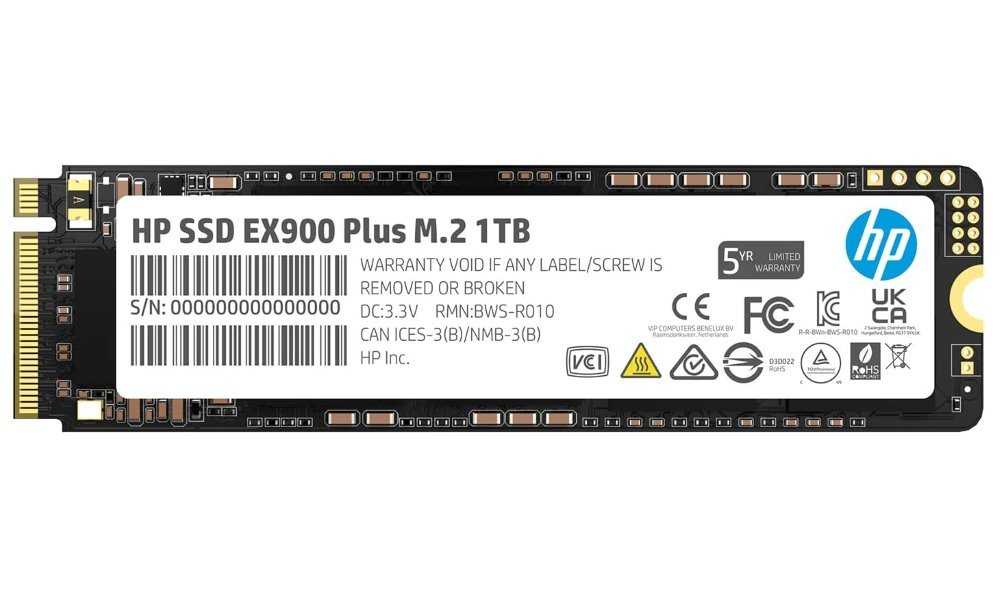 HP SSD EX900 Plus 1TB / Interní / M.2 / PCIe Gen 3 x 4 NVMe 1.3 / 3D TLC