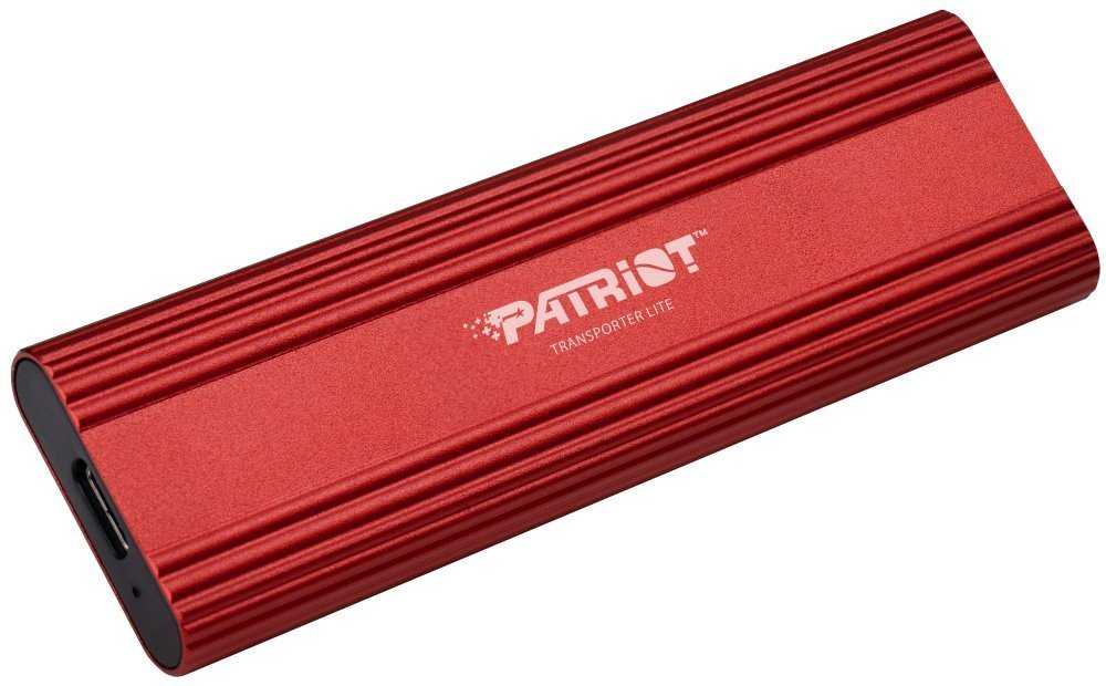 PATRIOT TRANSPORTER Lite 1TB Portable SSD / USB 3.2 Gen2 / USB-C / externí / hliníkové tělo / červený