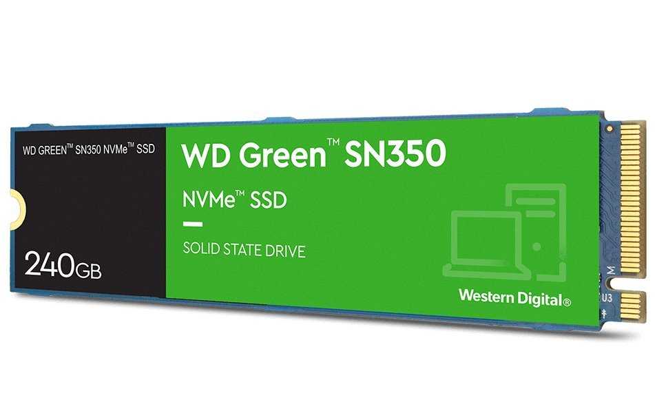 WD SSD Green SN350 240GB / WDS240G2G0C / NVMe M.2 PCIe Gen3 / Interní / M.2 2280