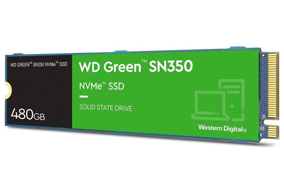 WD SSD Green SN350 480GB / WDS480G2G0C / NVMe M.2 PCIe Gen3 / Interní / M.2 2280