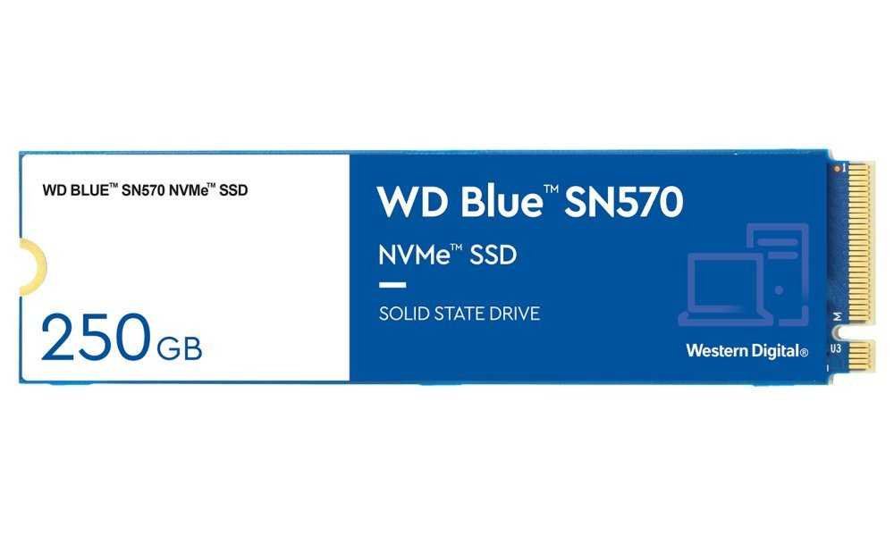 WD SSD Blue SN570 250GB / WDS250G3B0C / NVMe M.2 PCIe Gen3 / Interní / M.2 2280