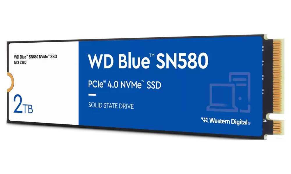 WD SSD Blue SN580 2TB / WDS200T3B0E / NVMe M.2 PCIe Gen4 / Interní / M.2 2280