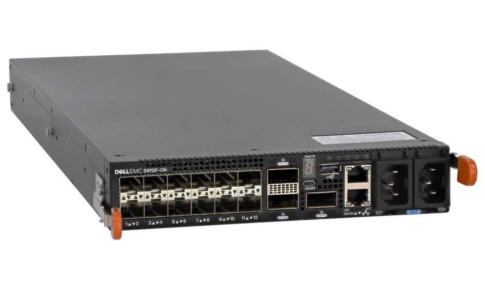DELL Networking S4112F-ON switch/ 12x 10Gb SFP+/ 3x 100GbE QSFP28/ IO to PSU/ 2x zdroj/ reverse / management/ 1Y PS NBD