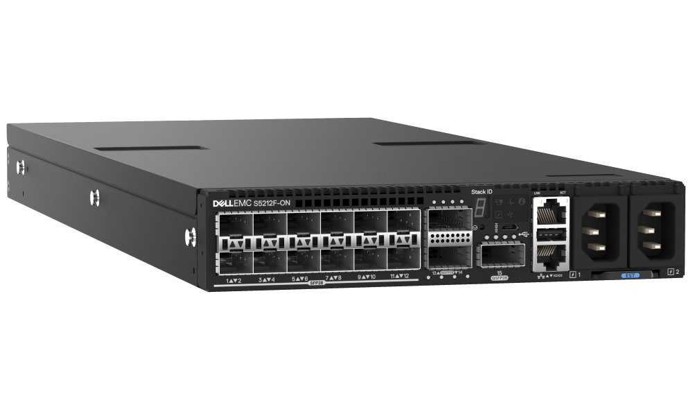 DELL Networking S5212F-ON switch/ 12x 25GbE SFP28/ 3 x 100Gbe QSFP28/ IO to PSU/ 2x zdroj/ management/ 1Y PS NBD