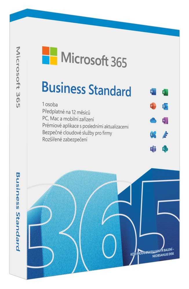 Microsoft 365 Business Standard CZ - předplatné na 1 rok (300,- sleva se zařízením)