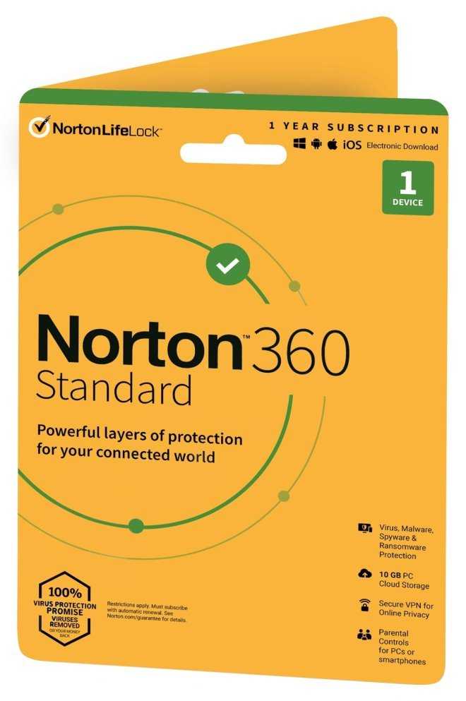 SYMANTEC NORTON 360 STANDARD 10GB + VPN 1