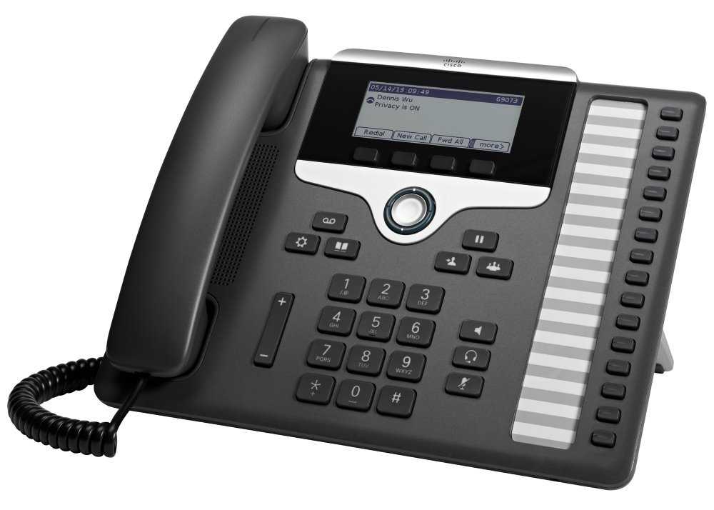 Cisco CP-7861-K9= VoIP telefon, 2x LAN, 1x AUX, s displejem
