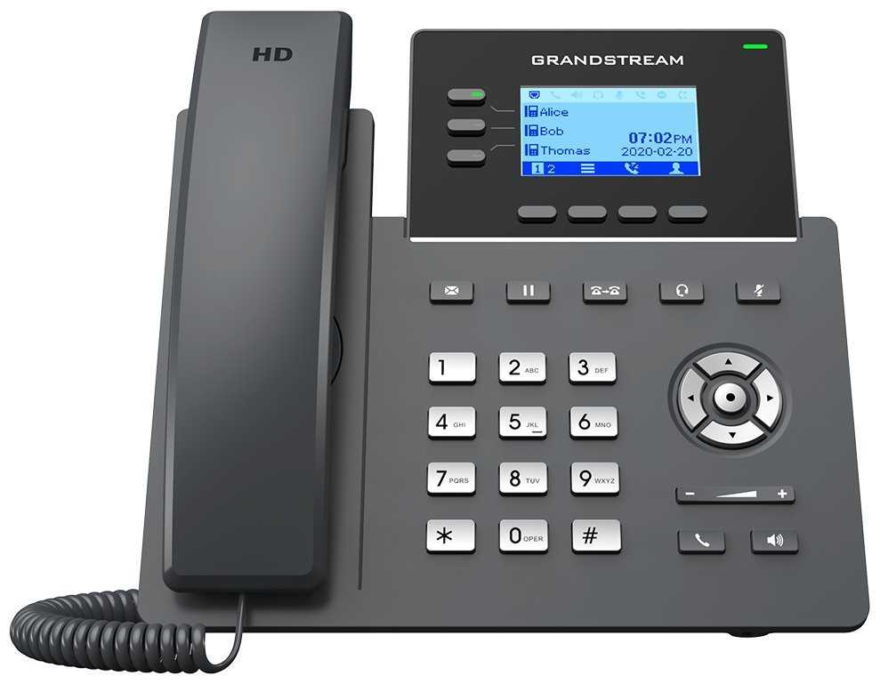 Grandstream GRP2603/ VoIP telefon/ 2,48" podsvícený grafický display/ 6x SIP/ 2x LAN/ GDMS