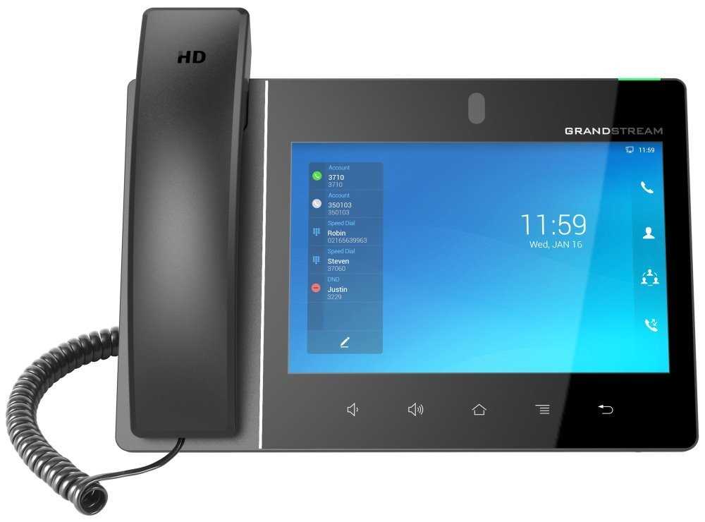 Grandstream GXV3480 VoIP telefon, 16x SIP, barevný dotykový 8" displej, PoE, WiFi, BT, USB