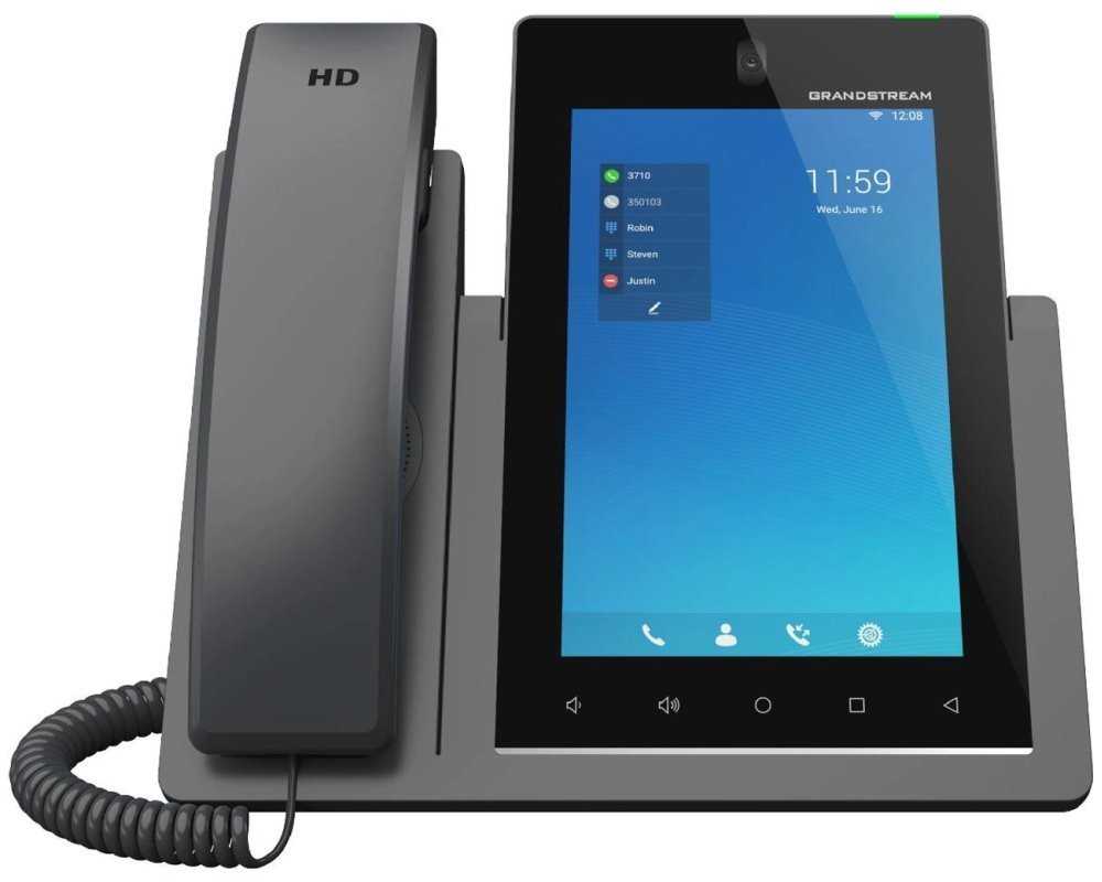 Grandstream GXV3470 VoIP telefon, 16x SIP, barevný dotykový 7" displej, PoE, DualBand WiFi, BT. USB