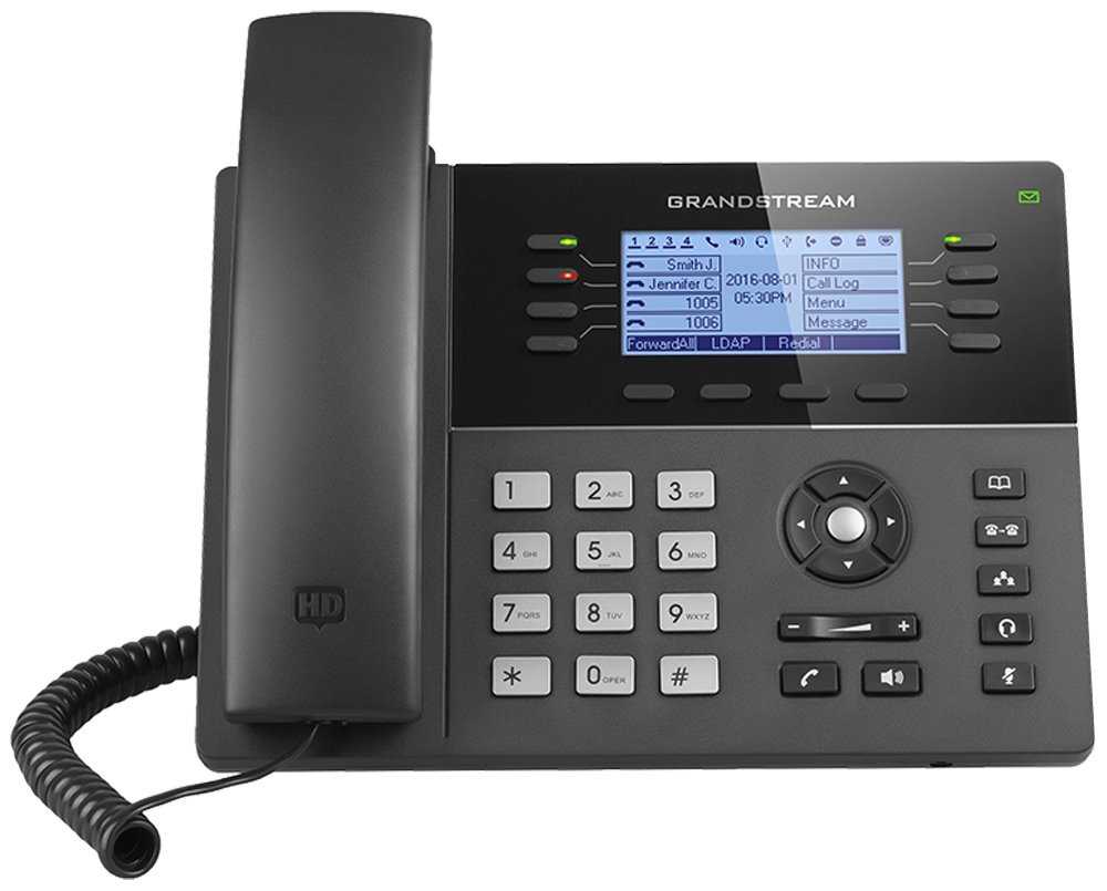 Grandstream GXP1780 VoIP telefon, 4x SIP, podsvícený 3,3" displej, 10/100 RJ45, PoE, 32x BLF