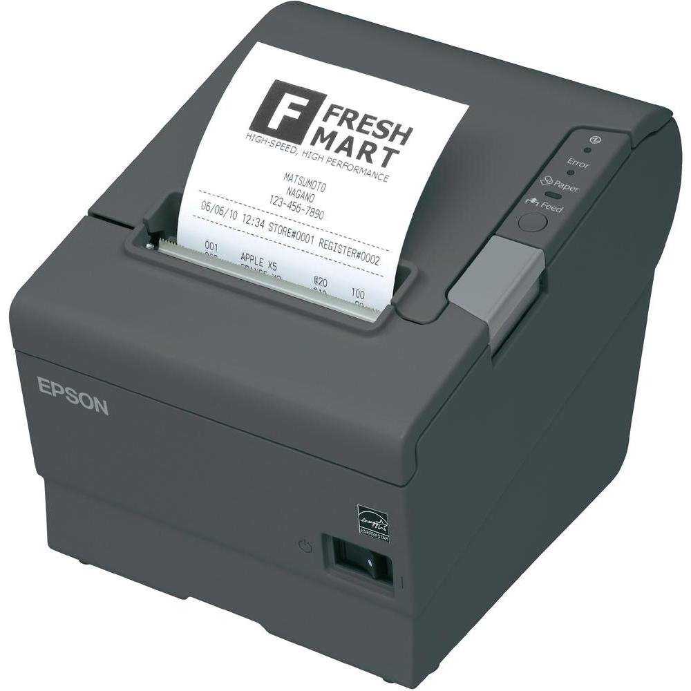 EPSON TM-T88V/ Pokladní tiskárna/USB + Paralelní/ Černá/ Včetně zdroje/ EU kabel