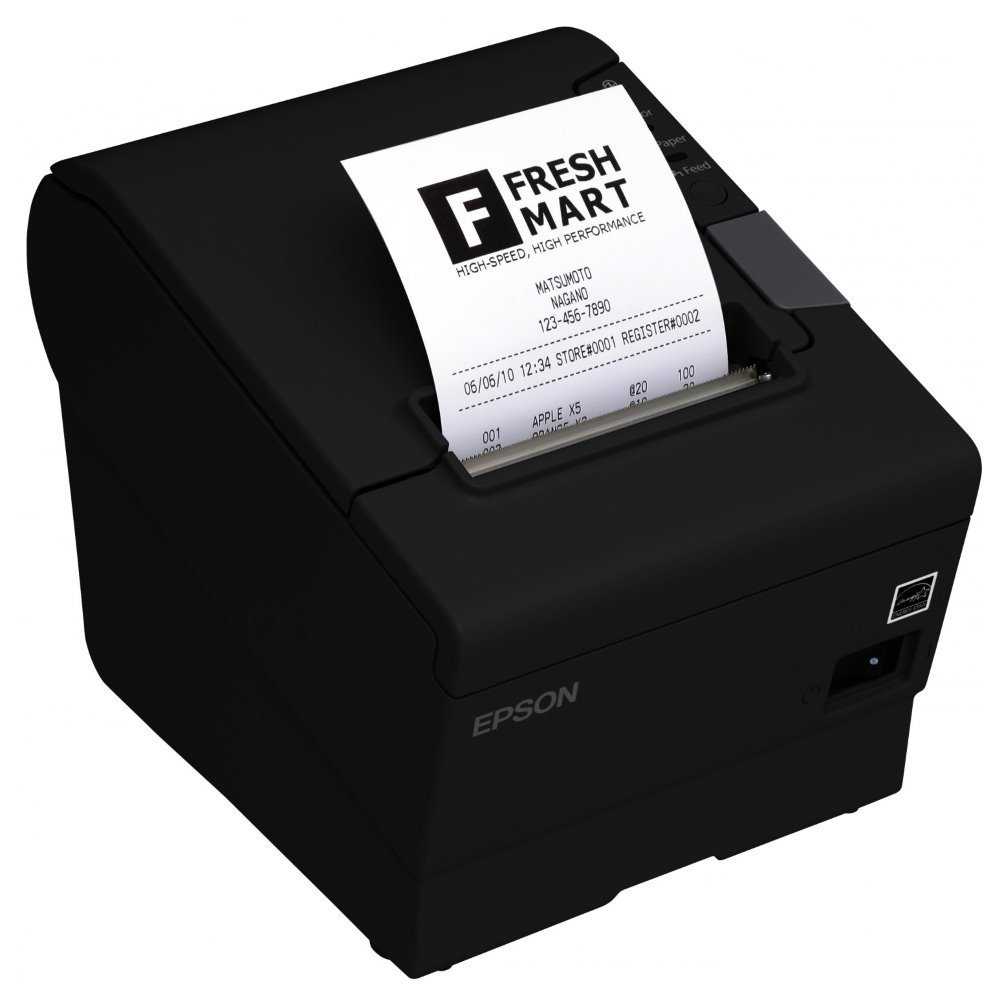 EPSON TM-T88V/ Pokladní tiskárna/USB + Sériová/ Černá/ Včetně zdroje/ EU kabel