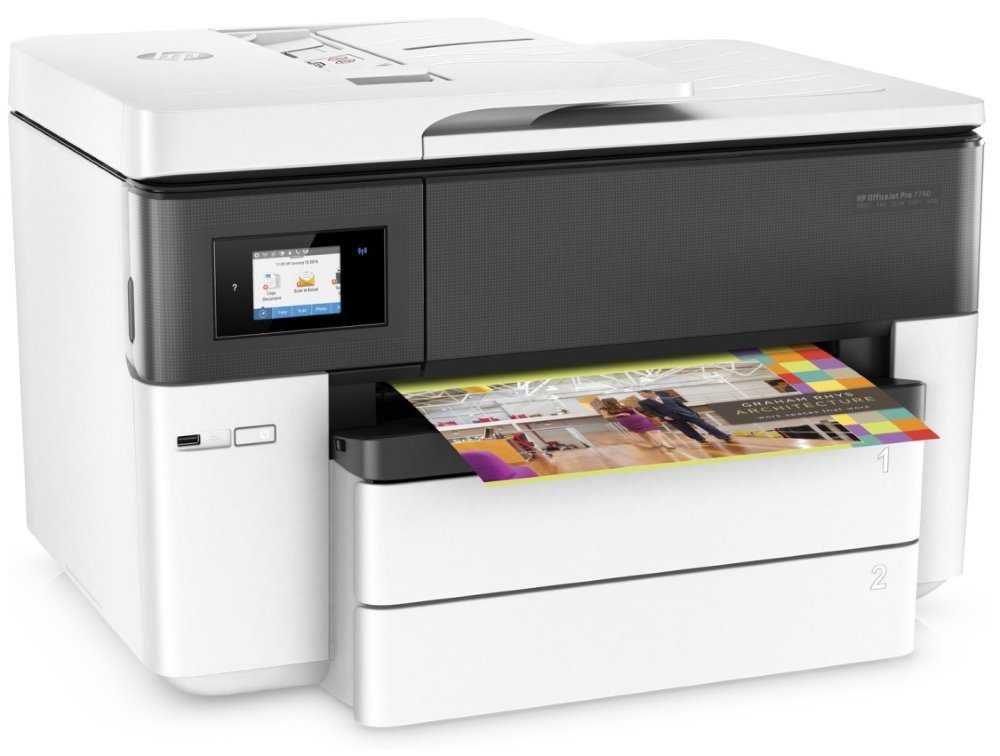 HP OfficeJet Pro 7740 AiO Wide/ A3+/ 22/18ppm/ USB/ LAN/ Wifi / Fax / Duplex/ DADF, touch LCD