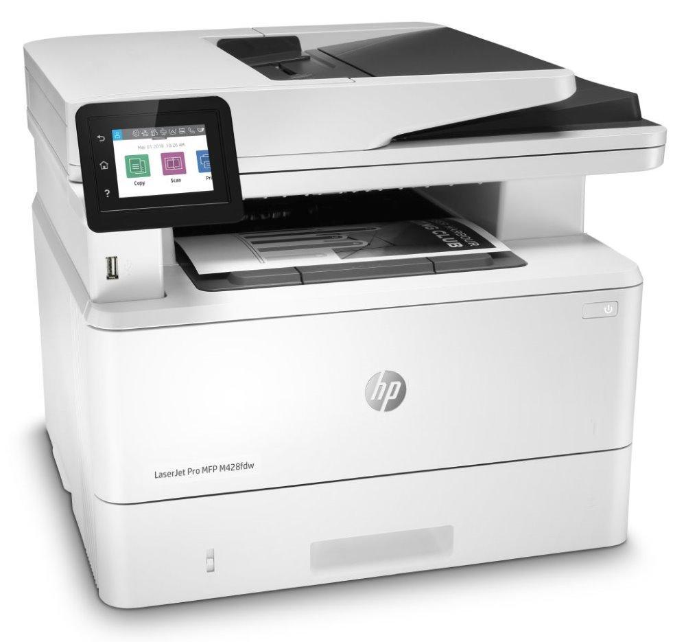 HP LaserJet Pro MFP M428fdw/ A4/ print+scan+copy+fax/ 38ppm/ 1200x1200dpi/ USB/ LAN/ WiFi/ DADF/ duplex/ dotykový panel