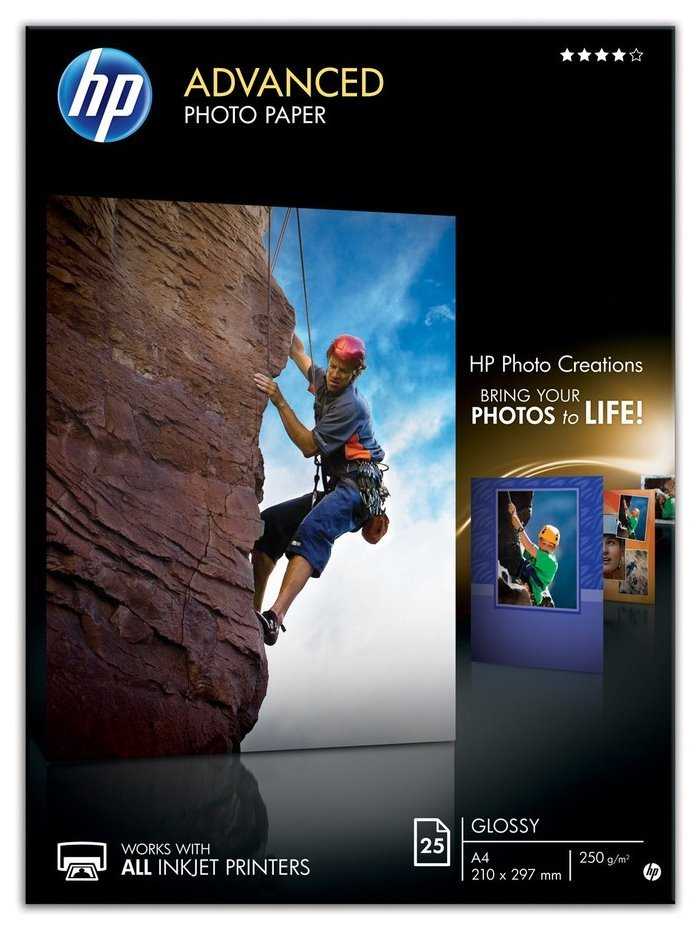 HP Advanced Photo Paper, Glossy, A4, 25 listů, 250 g/m2
