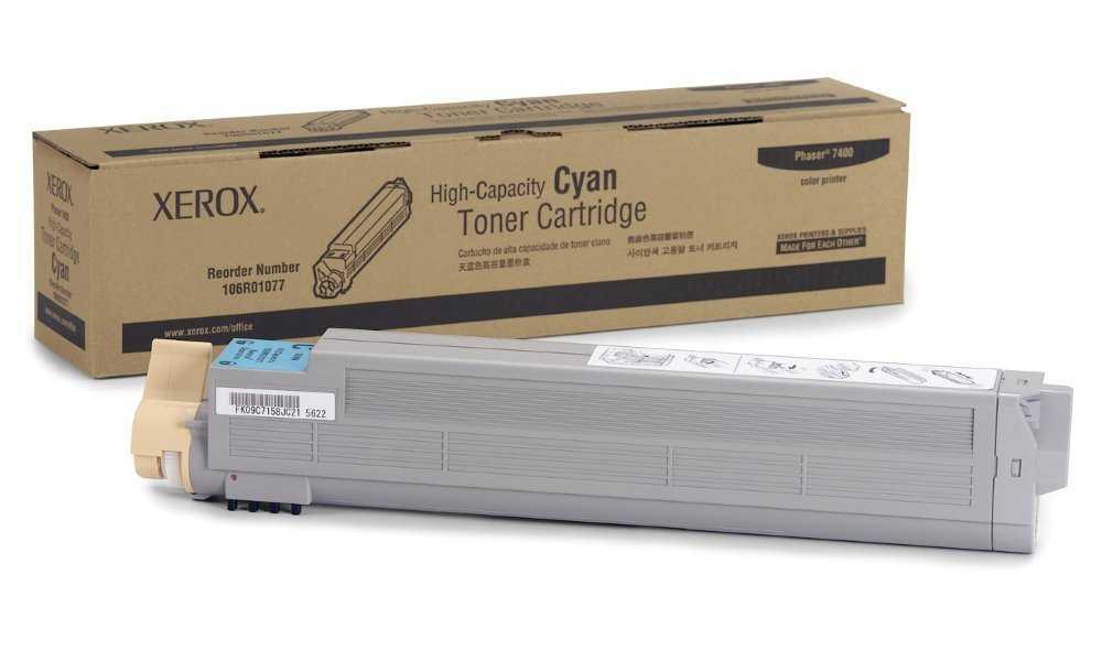 Xerox original toner 106R01077 (azurový, 18 000str.) pro Phaser 7400