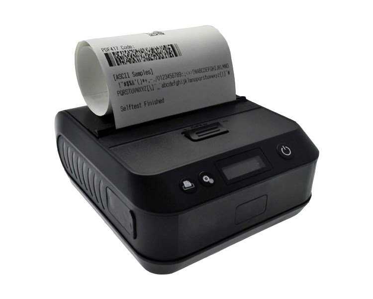 Cashino přenosná pokladní termotiskárna PTP-III, rychlost 50-80mm/s, až 80mm, USB, QR+Bar kódy, BT: Android, iOS