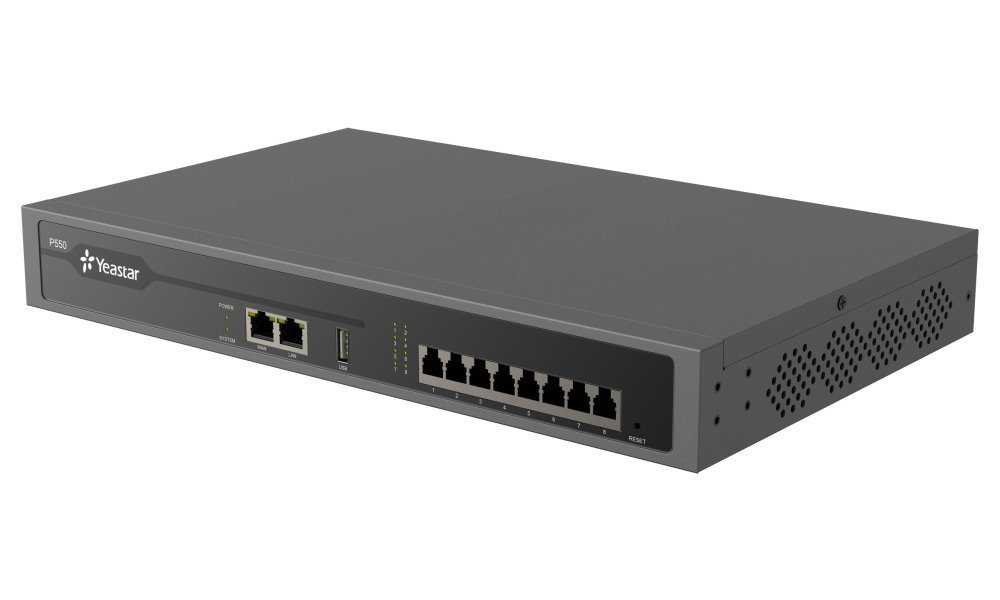 Yeastar P550, IP PBX, až 8 portů, 50 uživatelů, 25 hovorů, rack, vč. EP licence