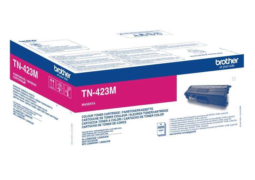 BROTHER toner TN-423M pro HL-L8260CDW/HL-L8360CDW/DCP-L8410CDW / 4.000 stran / Purpurový