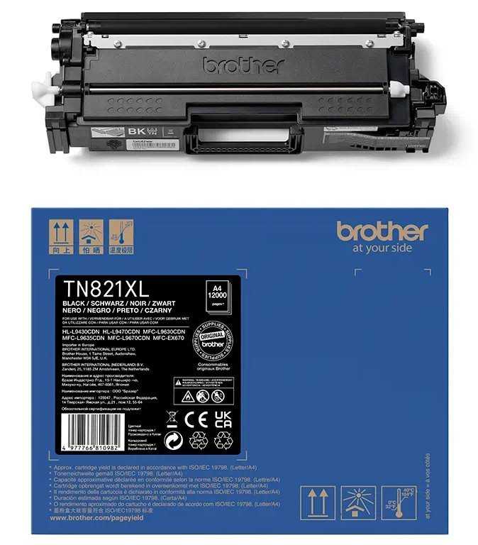 BROTHER toner TN-821XLBK, black, 12000str., HL-L9430CDN, HL-L9470CDN, MFC-L9670CDN, O