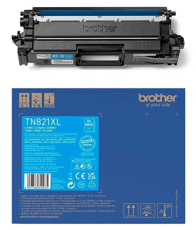 BROTHER toner TN-821XLC, cyan, 9000str., HL-L9430CDN, HL-L9470CDN, MFC-L9670CDN, O