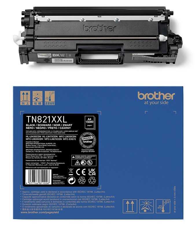 BROTHER toner TN-821XXLBK black, 15000str., HL-L9430CDN, HL-L9470CDN, MFC-L9670CDN, O