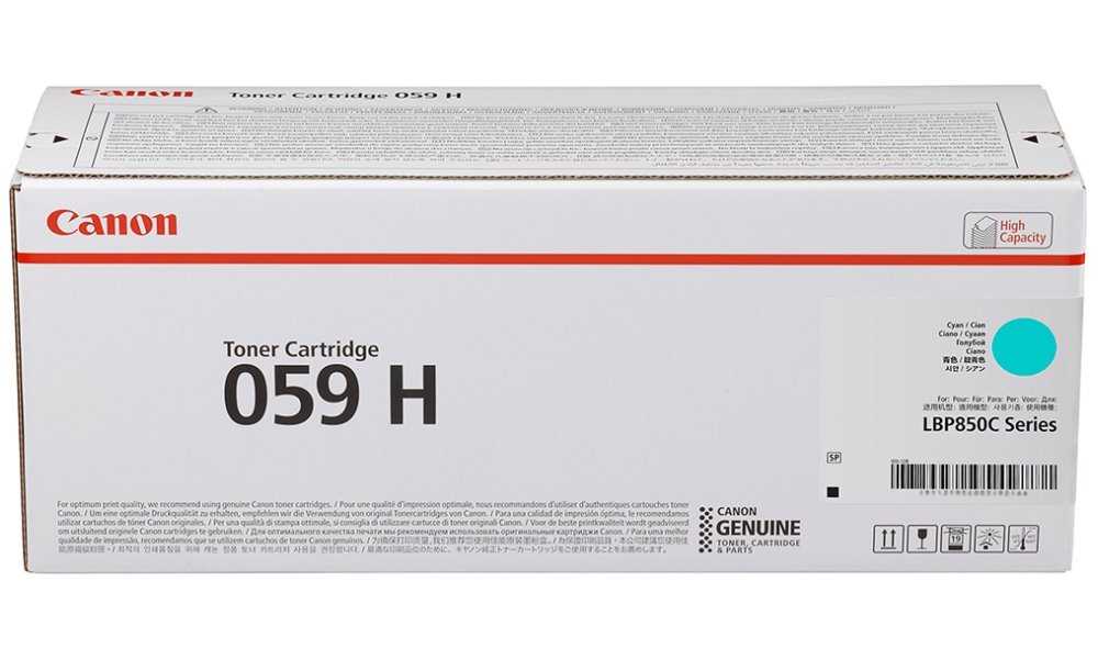 Canon originální vysokokapacitní toner Cartridge 059 H C Toner azurový, LBP852Cx,  kapacita 13 500 stran