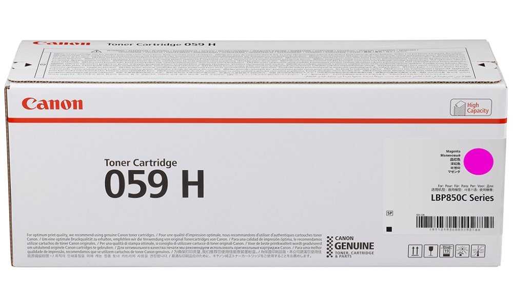 Canon originální vysokokapacitní toner Cartridge 059 H M Toner magenta, LBP852Cx, kapacita 13 500 stran