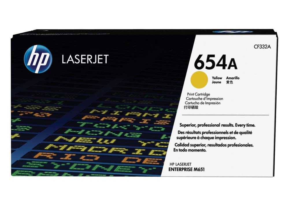 HP tisková kazeta 654A žlutá originál, CF332A