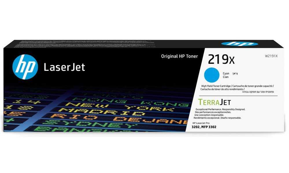 HP toner originální 219X - azurový, high capacity, 2500str.