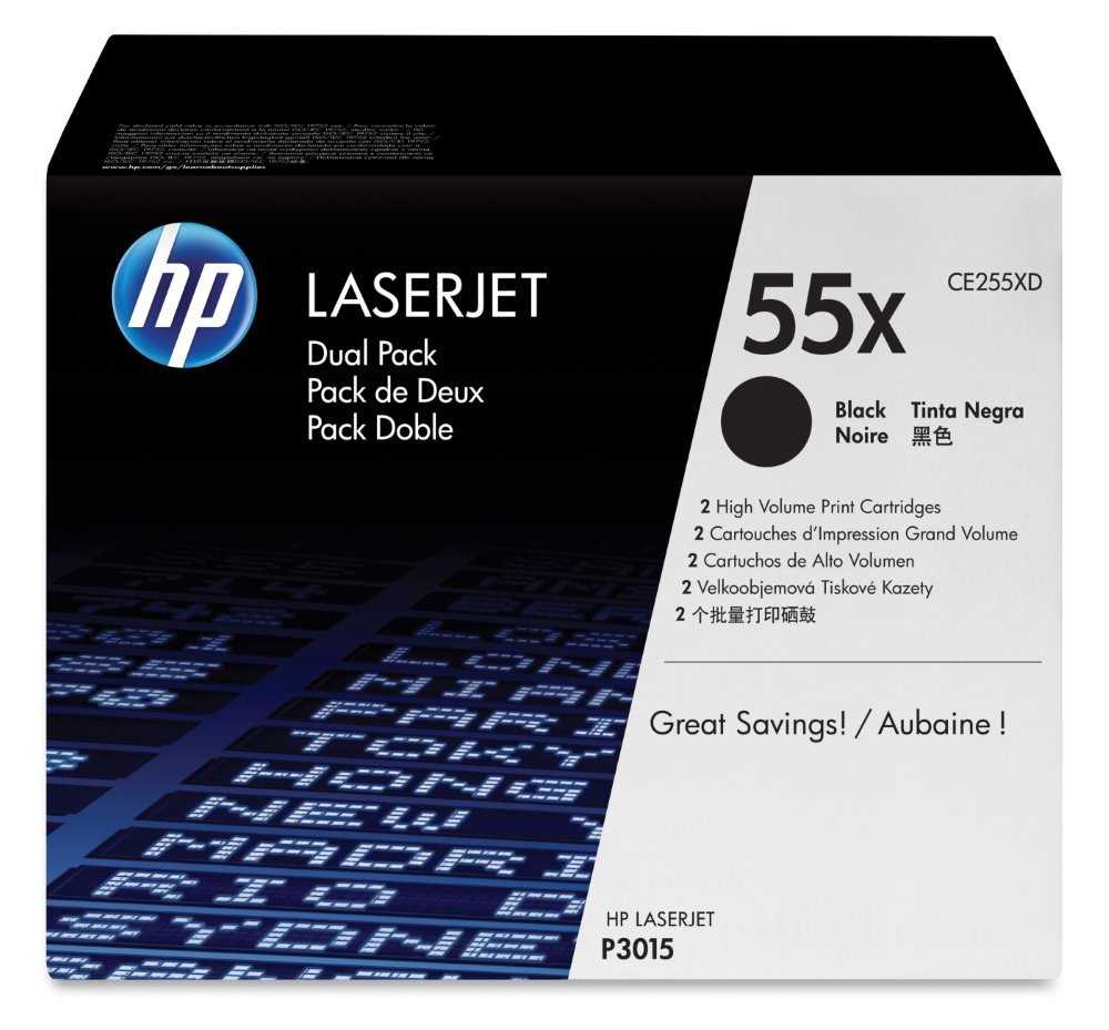 HP černý toner, CE255XD pro LJ P3015 high capacity originál