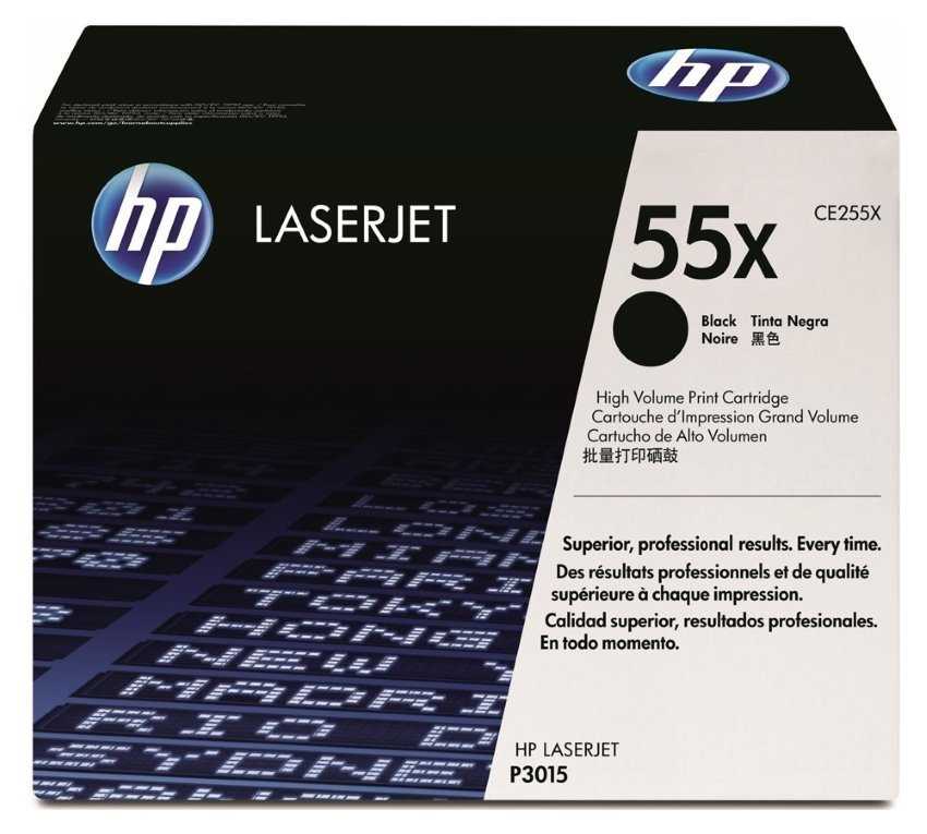 HP černý toner, CE255X pro LJ P3015 high capacity originál