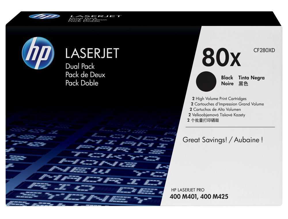 HP tisková kazeta černá velká, 2 pack CF280XD originál