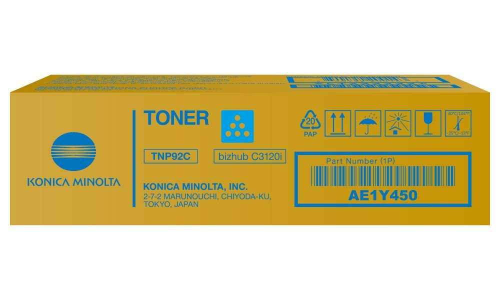 Konica Minolta TNP92C,Toner azurový pro bizhub C3120i, 4000 stran
