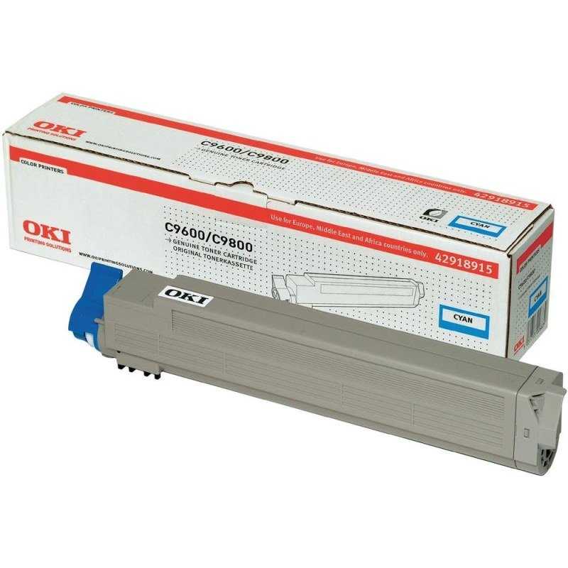 OKI originál tonerová kazeta 42918915/ C9600/ C9650/ C9800/ C9850/ C9800 GA/ C9800 GA MFP/ C9800 MFP/ 15000 stran/ azuro