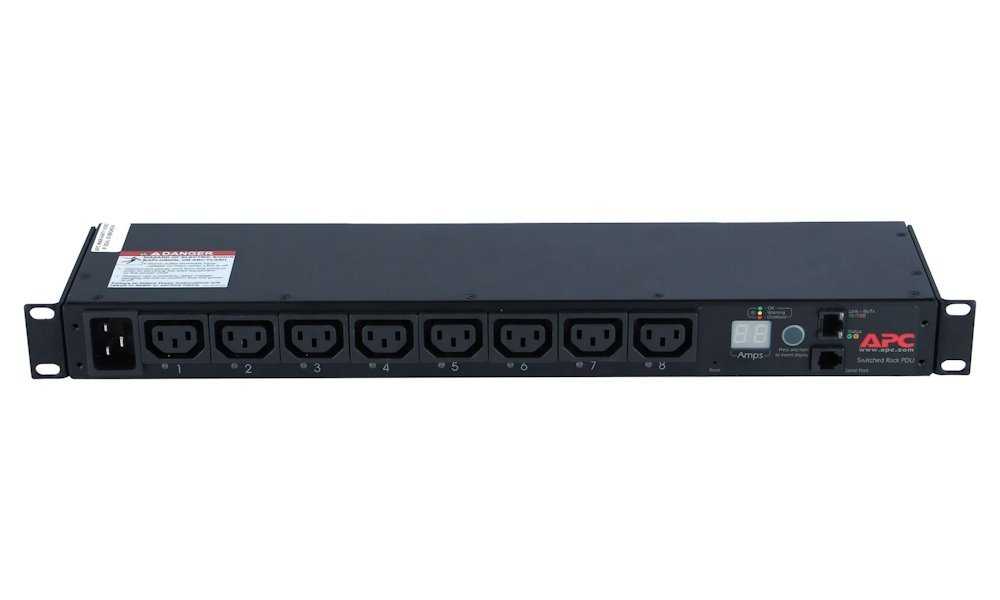 APC Rack PDU, Switched, 1U, 16A, 208/230V, (8)C13, IEC-320 C20 2.5 m